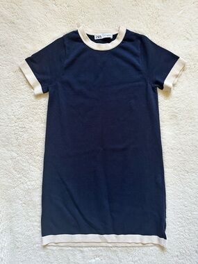 Zara Knit Mini Dress Navy Blue size XS